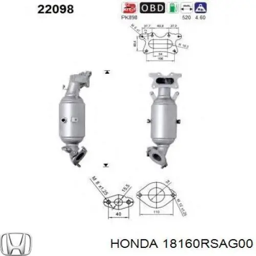  18160RSAG00 Honda