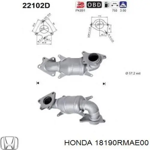  18190RMAE00 Honda