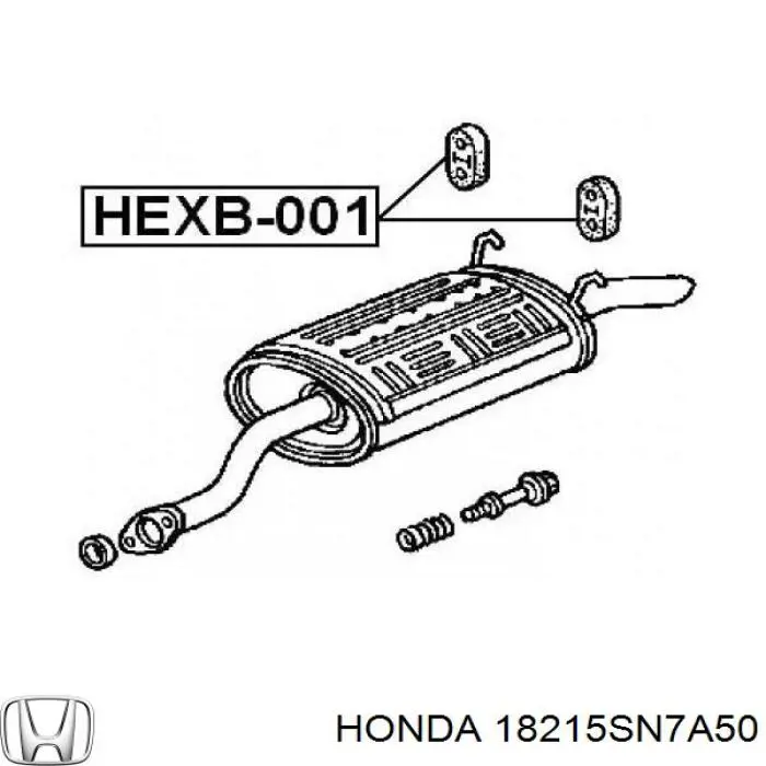 Подушка крепления глушителя Honda 18215SN7A50 цена, от 0.93 USD