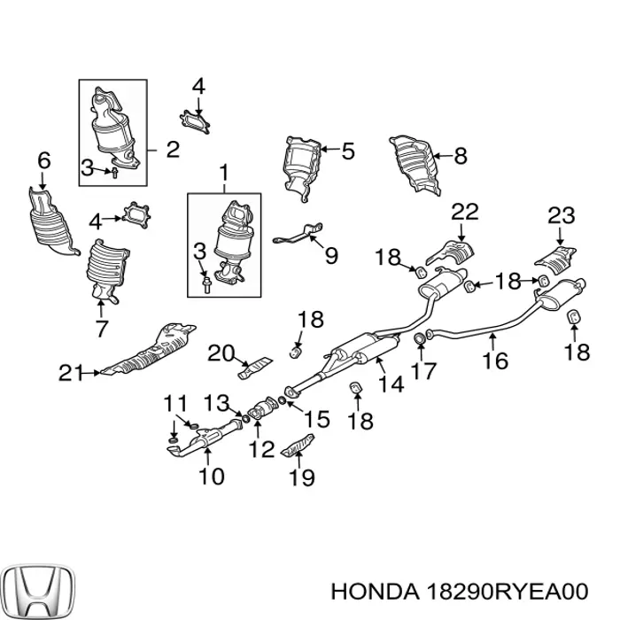 Catalizador 18290RYEA00 Honda/Acura