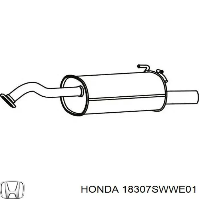 Глушитель, задняя часть Honda 18307SWWE01