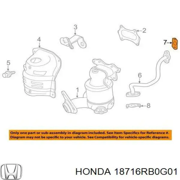 18716RB0G01 Honda 