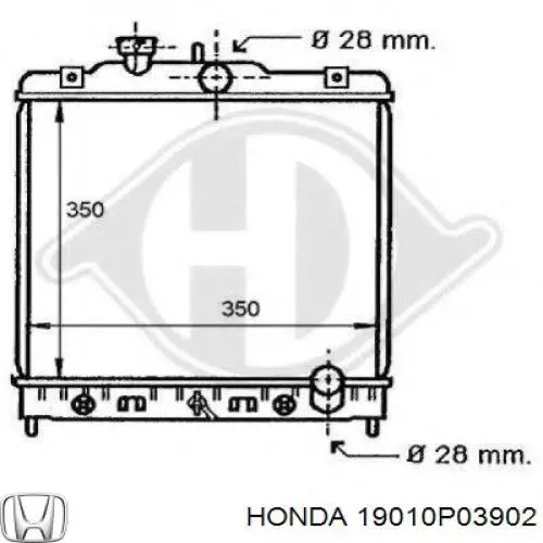 19 010 P03 902 Honda радиатор