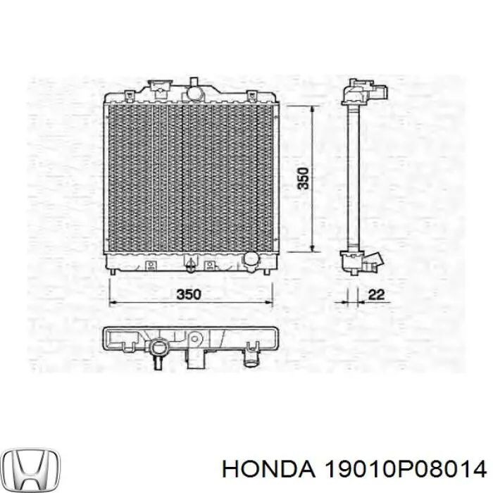 19010P08014 Honda радиатор