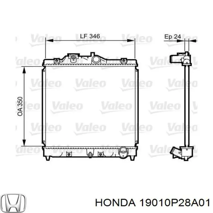 Купить 19010P28A01 Honda Радиатор водяной