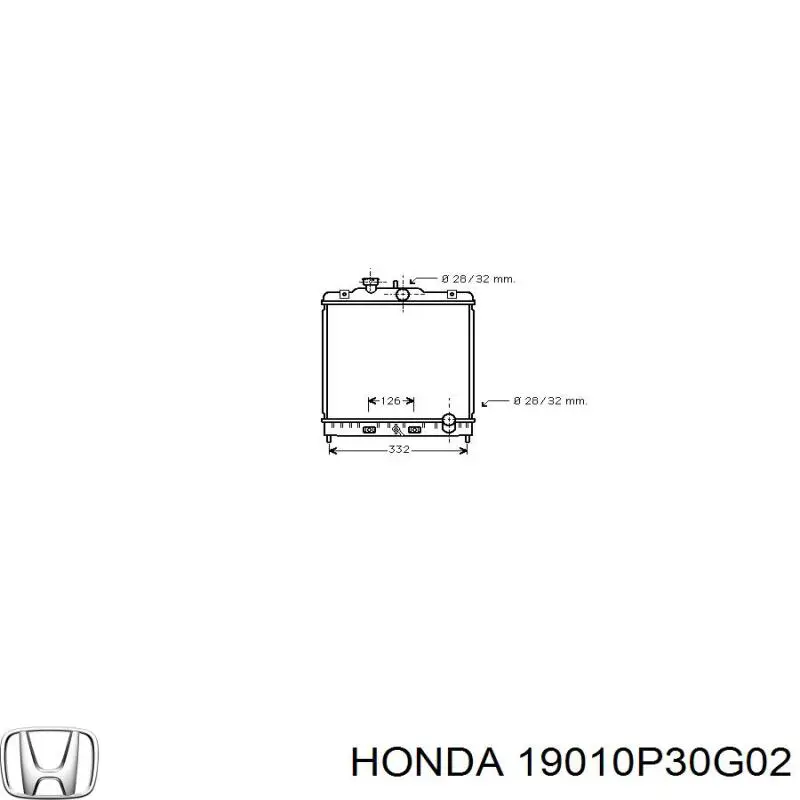 Радиатор 19010P30G02 Honda