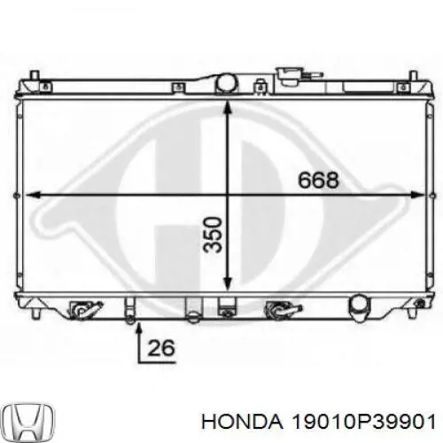 Купить 19010PT1902 Honda Радиатор водяной