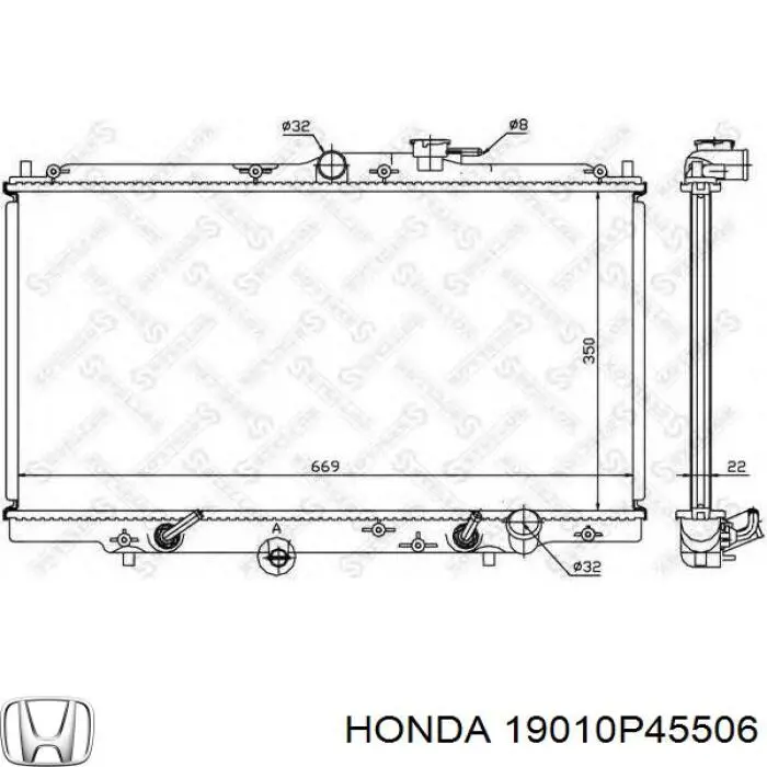 19010P45506 Honda радиатор
