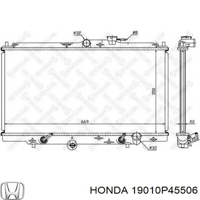 Радиатор 19010P45506 Honda