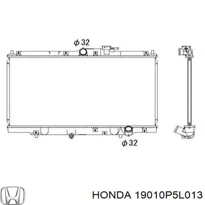 Радиатор 19010P5L013 Honda