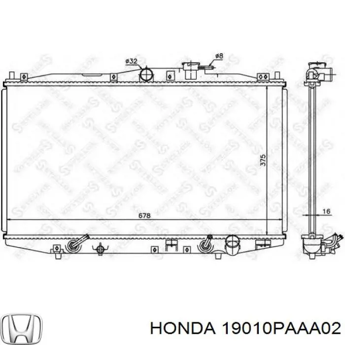 Радиатор охлаждения двигателя Honda 19010PAAA02 цена, от 96.23 USD