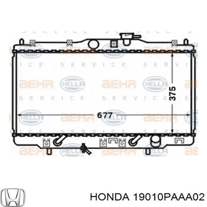 Купить 19010PAAA02 Honda Радиатор водяной