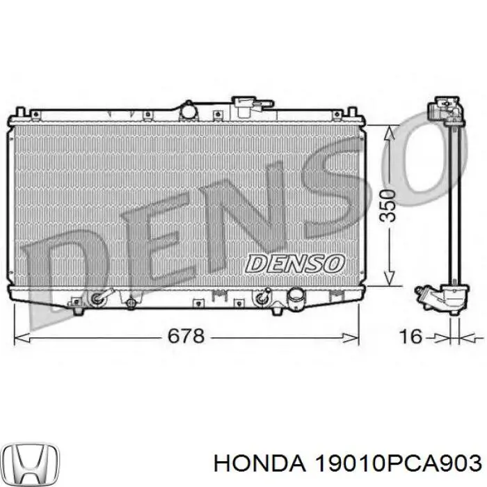 19 010 PCA 903 Honda радиатор