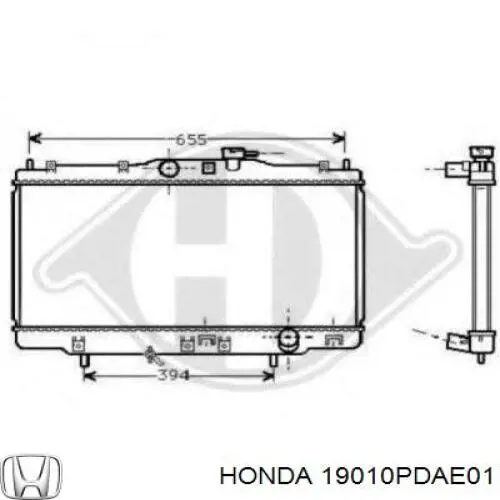 Радиатор 19010PDAE01 Honda