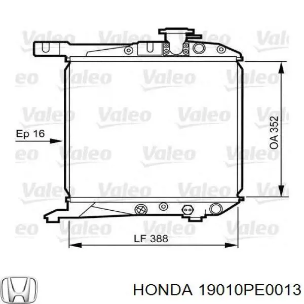 Радиатор 19010PE0013 Honda