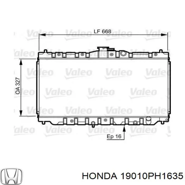 Радиатор охлаждения двигателя Honda 19010PH1635 цена, от 83.95 USD