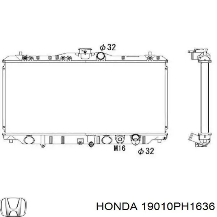 Радиатор охлаждения двигателя Honda 19010PH1636 цена, от 66.31 USD
