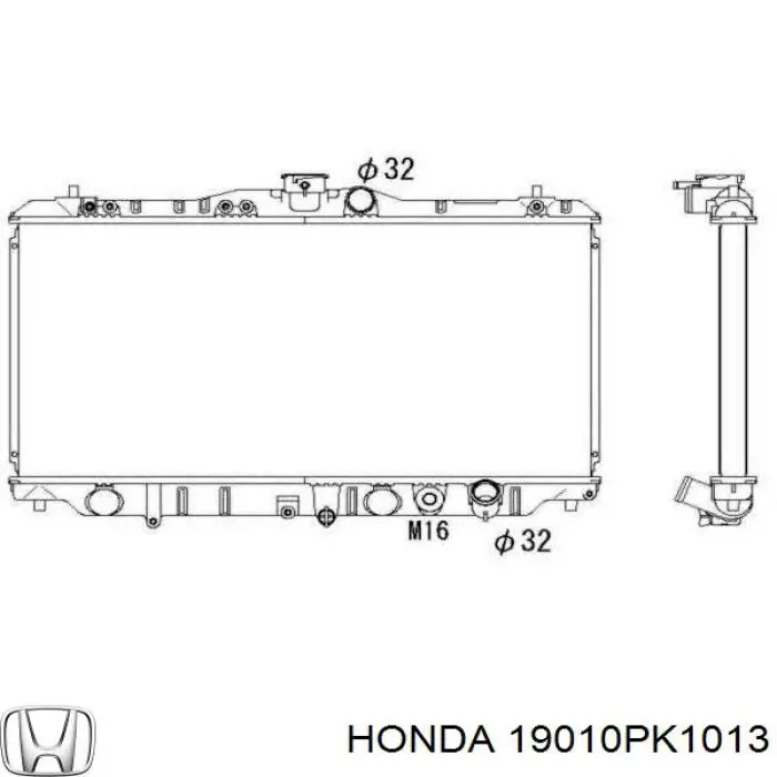 19010PK1013 Honda Радиатор основной