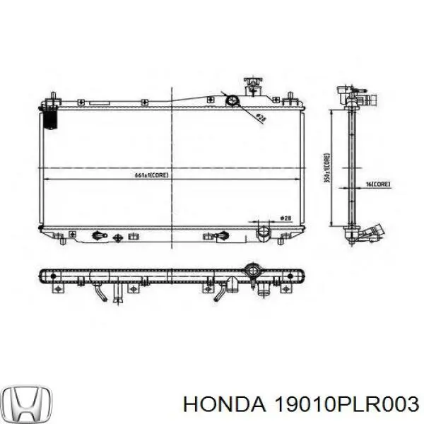 Радиатор охлаждения двигателя Honda 19010PLR003 цена, от 61.87 USD