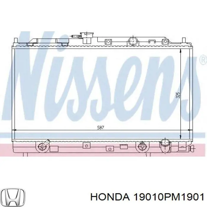 Радиатор 19010PM1901 Honda