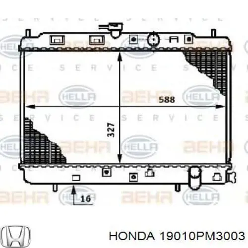 Радиатор 19010PM3003 Honda