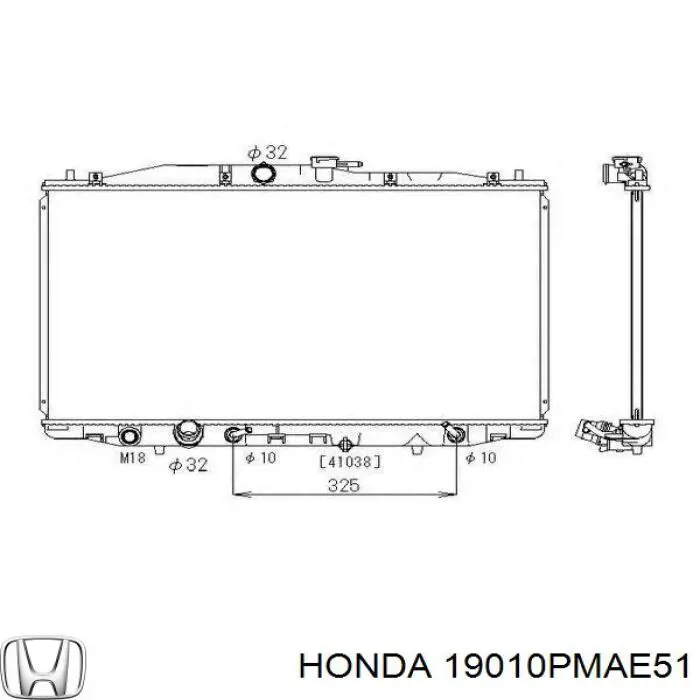 Радиатор 19010PMAE51 Honda