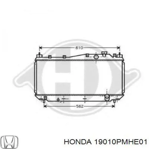 19010PMHE01 Honda радиатор