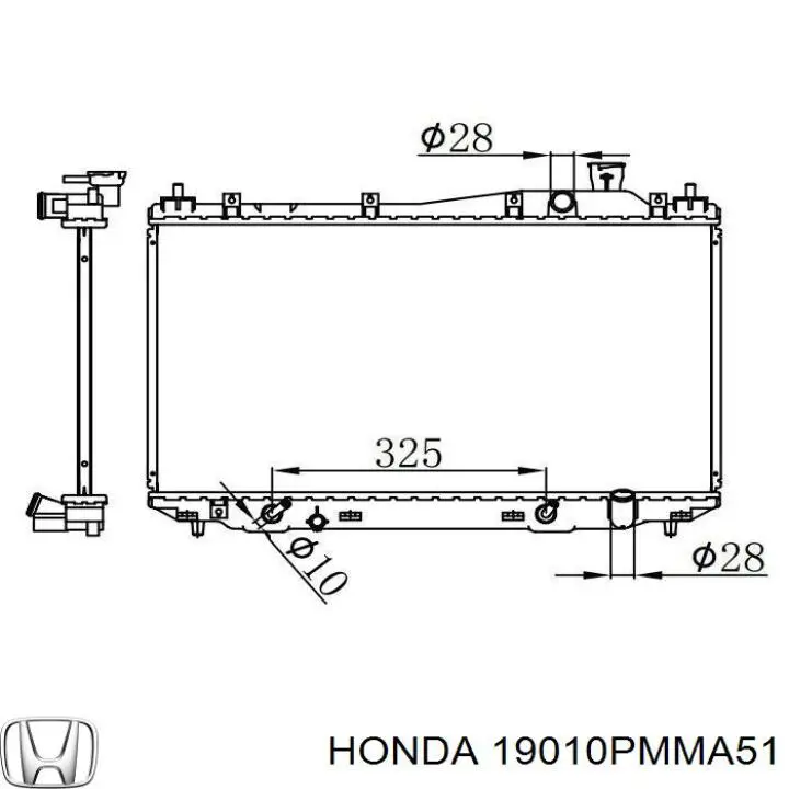 Радиатор 19010PMMA51 Honda