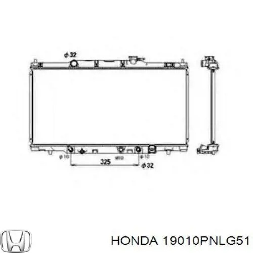 Радиатор 19010PNLG51 Honda