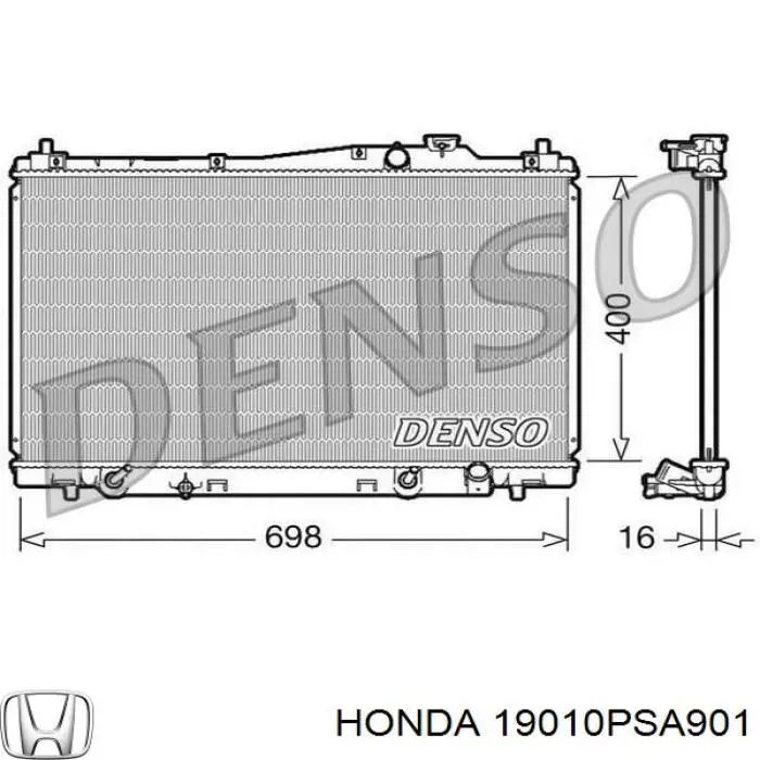 19010PSA901 Honda радиатор