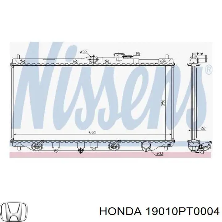 Радиатор охлаждения двигателя Honda 19010PT0004 цена, от 74.53 USD