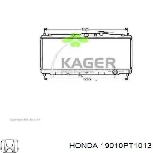 Радиатор охлаждения двигателя Honda 19010PT1013 цена, от 65.85 USD