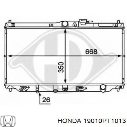 Купить 19010PT1013 Honda Радиатор водяной