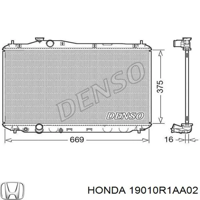 Радиатор 19010R1AA02 Honda