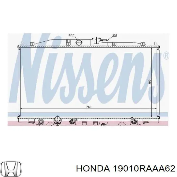 19010RAAA62 Honda Радиатор основной