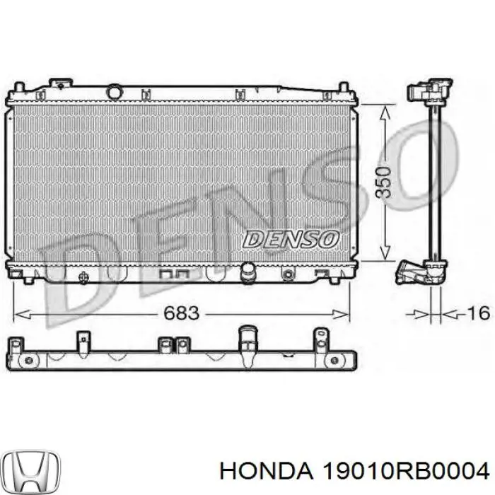 19010RB0004 Honda радиатор