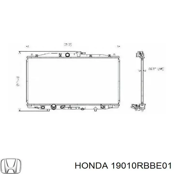 Радиатор 19010RBBE01 Honda