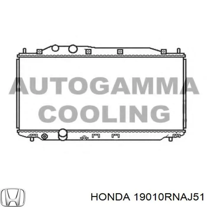 Радиатор охлаждения двигателя Honda 19010RNAJ51