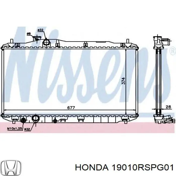 19010RSPG01 Honda радиатор