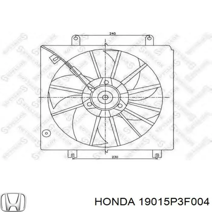 Купить 19015P3F004 Honda Рамка радиатора охлаждения