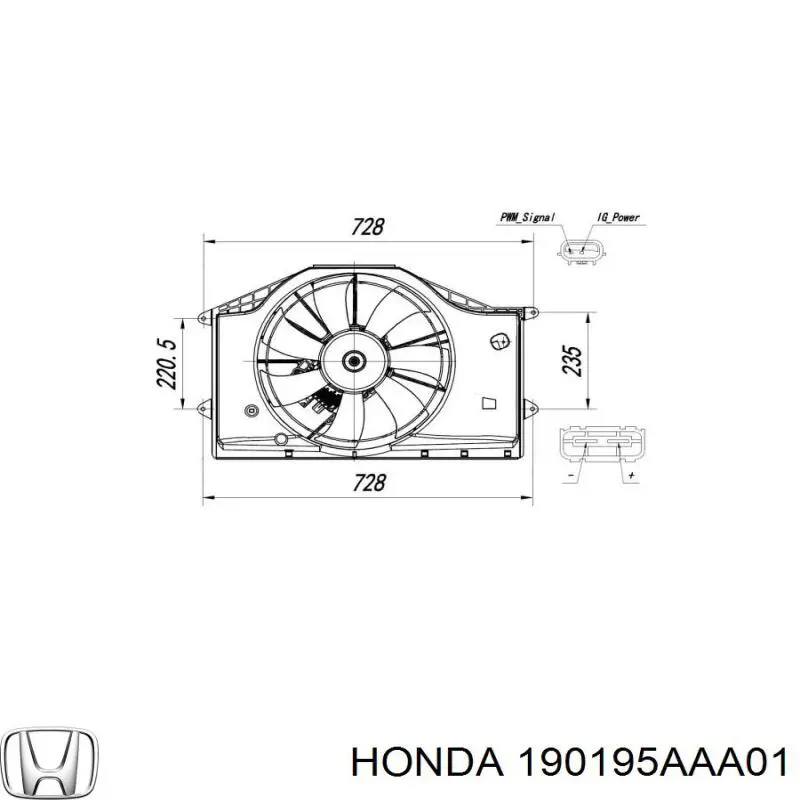  Honda 190195AAA01 цена, от 13.41 USD