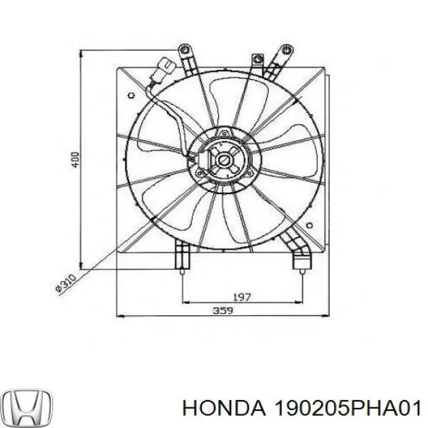 Вентилятор/крыльчатка радиатора охлаждения, левый Honda 190205PHA01 цена, от 40.39 USD