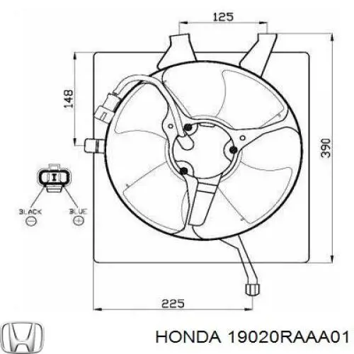 Электровентилятор охлаждения 19020RAAA01 Honda