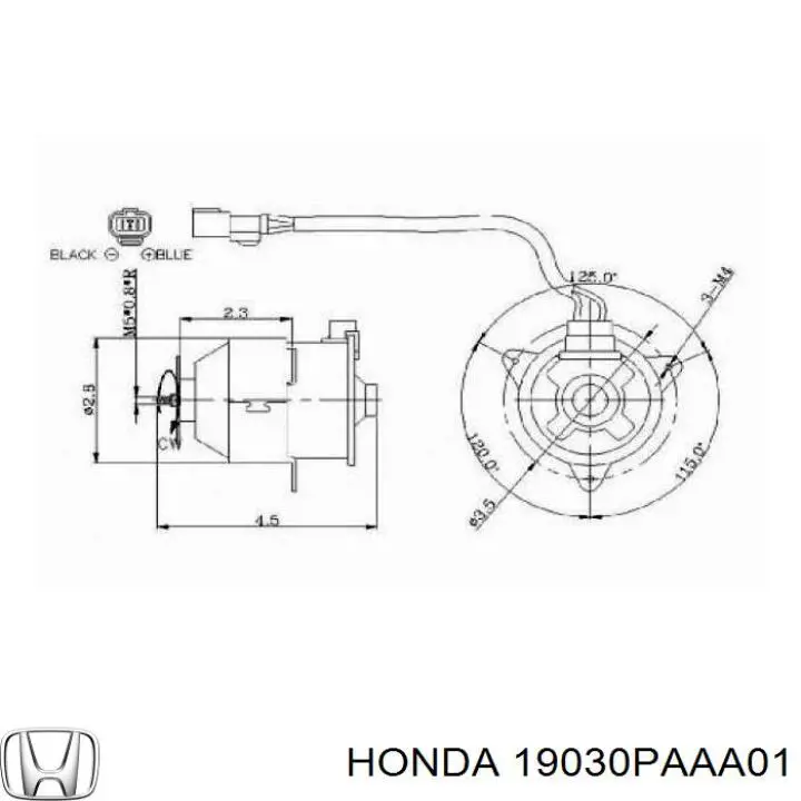Мотор вентилятора системы охлаждения Honda 19030PAAA01 цена, от 95.61 USD