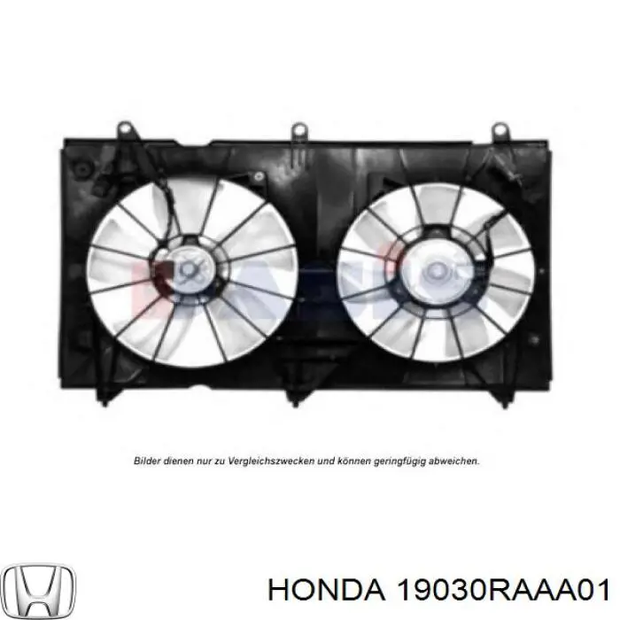 19030RAAA01 Honda мотор вентилятора системы охлаждения левый