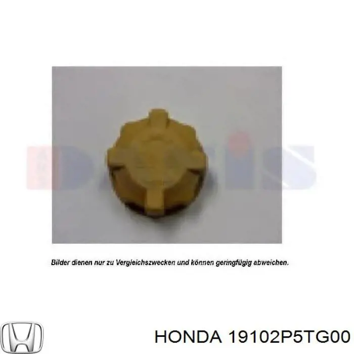 Tapón de expansión de refrigerante/anticongelante 19102P5TG00 Honda