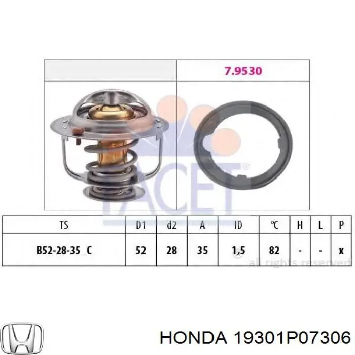 Термостат 19301P07306 Honda