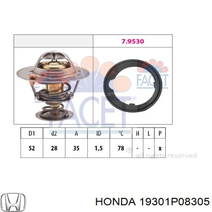 19301P08305 Honda термостат