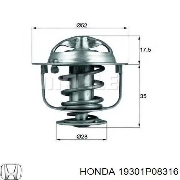 19301P08316 Honda термостат