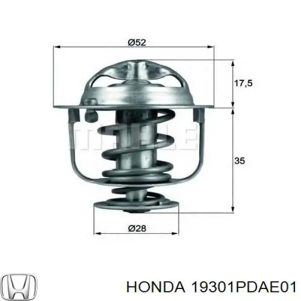 Termostato, refrigerante 19301PDAE01 Honda